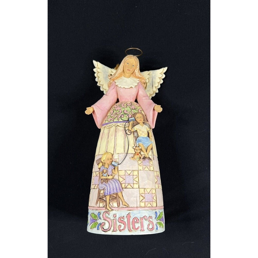 Jim Shore Heartwood Creek "MY SISTER MY FRIEND" #4009246 Angel w/3D detail 9" - Picture 3 of 11